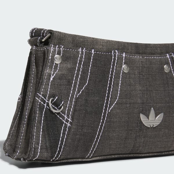 ◆adidas◆ denim shoulder bag black JL7665 Adidas Denim Shoulder Bag Womens - Black / JL7665