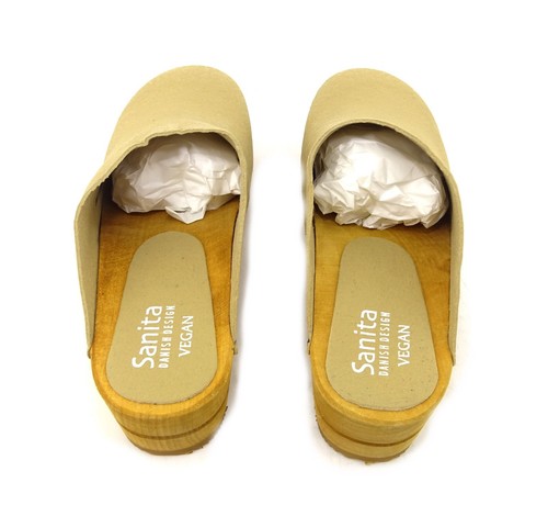 Sanita VEGOR OPEN zuecos zapatos sandalias zapatillas VEGAN Nature beige talla 36 - Imagen 8 de 11
