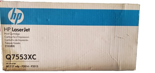 New HP Laserjet Q7553XC Print Cartridge toner M2727 P2014 P2015 - Factory Sealed