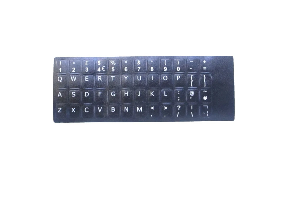 UK English Black Keycap Stickers QWERTY Keyboard Desktop, Laptop, Computer, PC - Image 4 of 4