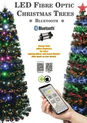 Led Glasfaser Smart Weihnachtsbaum Bluetooth Weihnachten Heim Dekorationen Licht Ebay