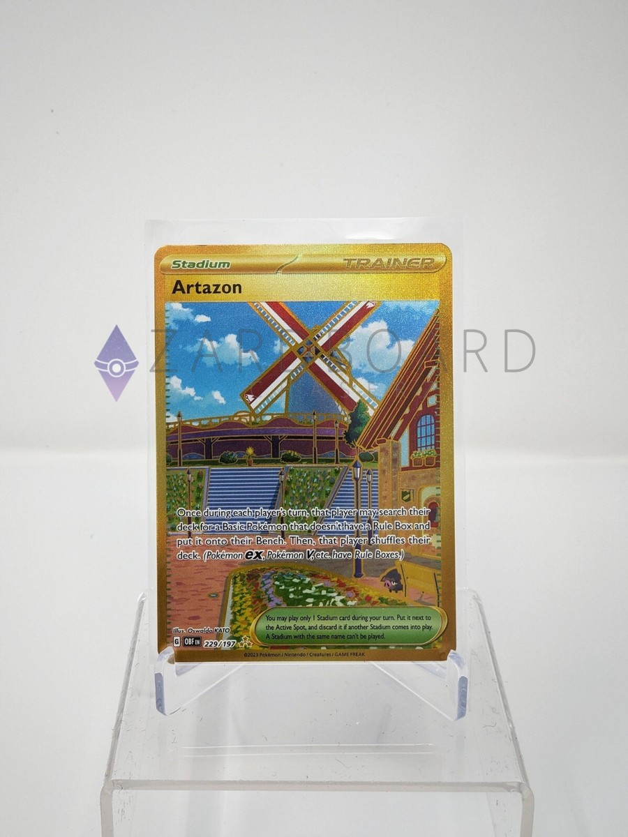 Pokmon TCG Obsidian Flames Artazon 229 /197 Gold Secret Rare