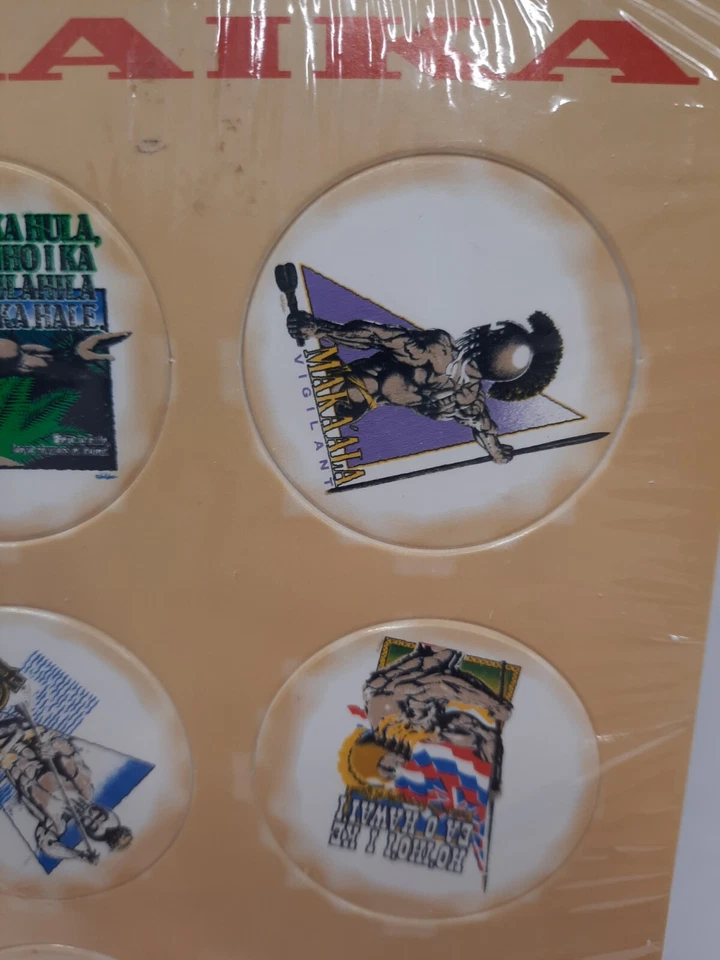 VTG 1993 Ikaika Set of 8 Pogs ~ Ink, Inc Tropical Treasure Chest Hawaii ~ NIP - Image 3 of 4