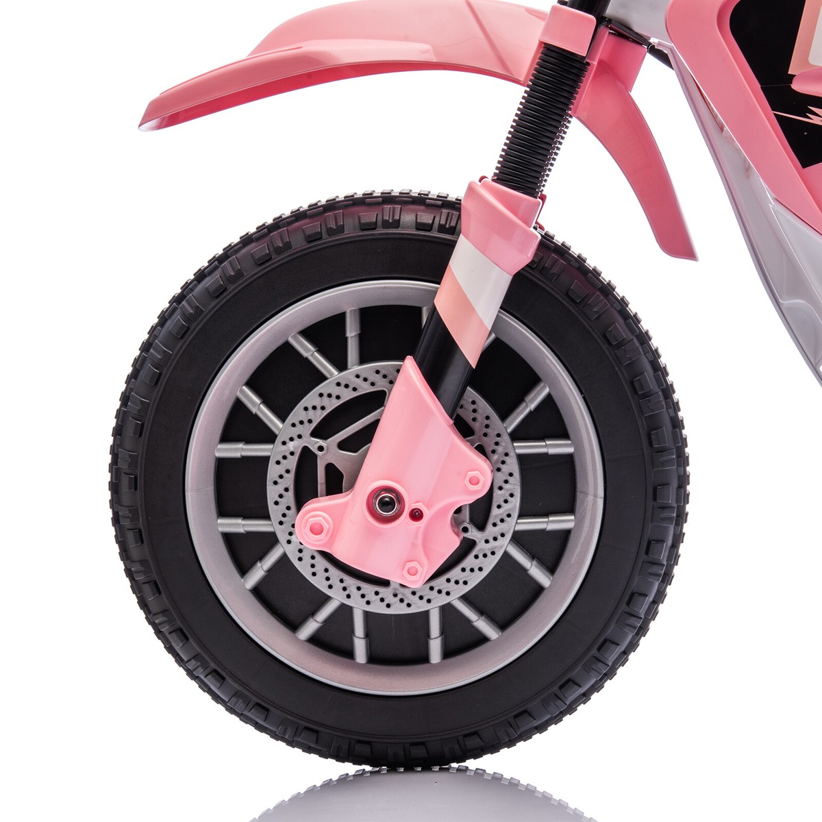 12V Kids Pink Ride On Motorcycle Off-Road Dirt Bike 2-Speed,Music