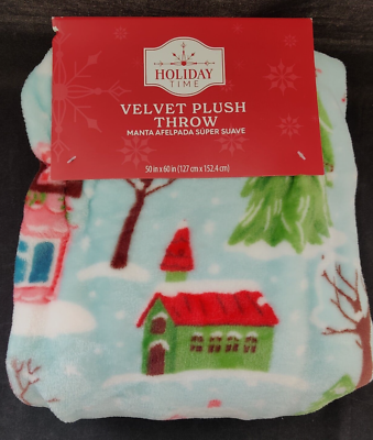 Holiday time velvet plush throw hotsell