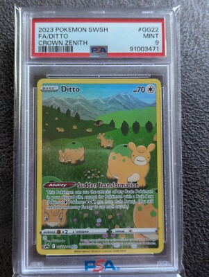 PSA 9 - Ditto Full Art GG22/GG70 Pokemon CROWN zenith Mint - Ultra