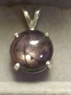 NATURAL ROUND STAR RUBY 925 SOLID SILVER PENDANT AND 18 IN. 925 SILVER CHAIN — photo 1