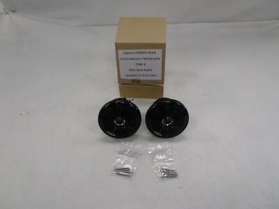CLARION 4'' 50W 4 OHM SPEAKER (PAIR OF 2) BLACK CM4003 MARINE BOAT