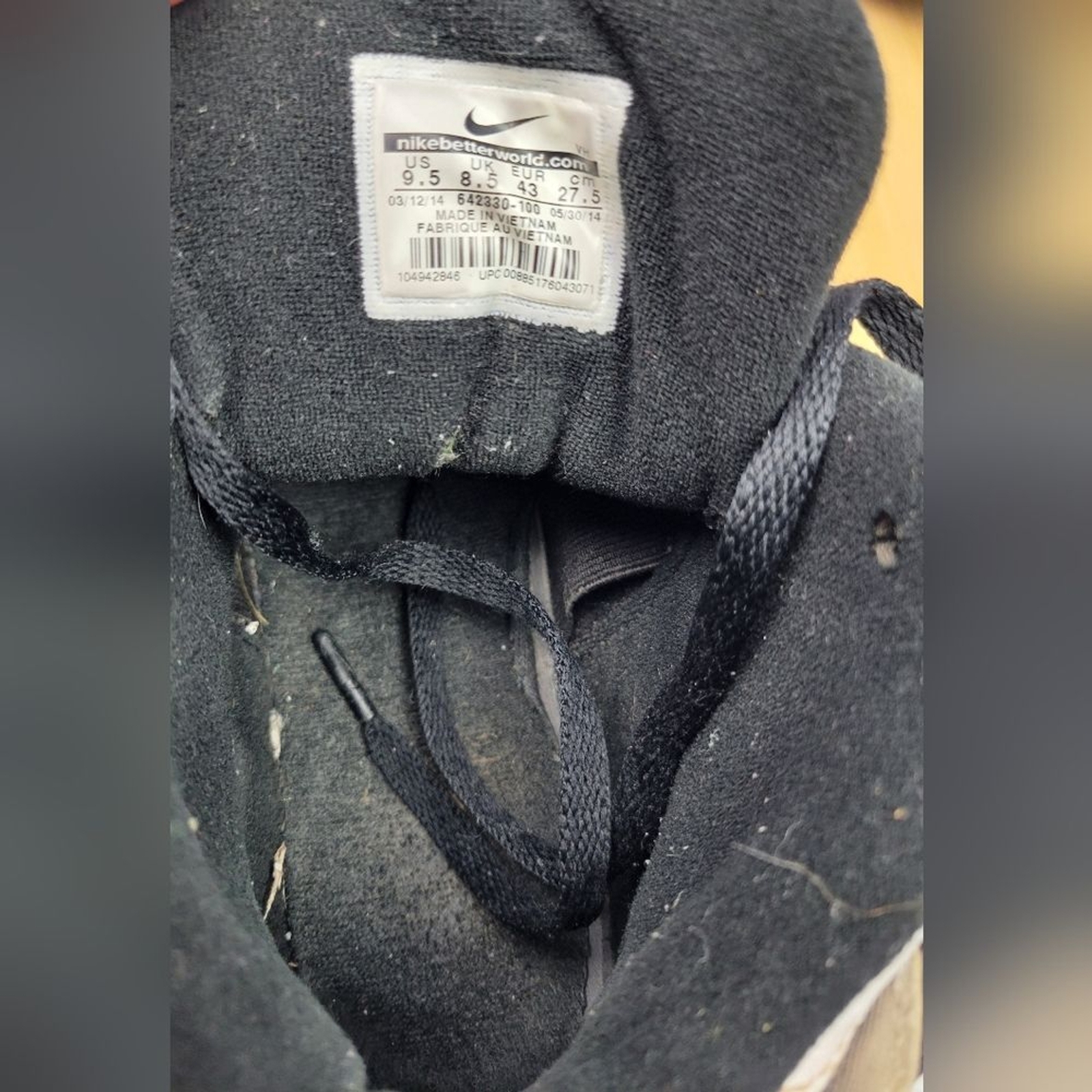 Nike Air Raid White Black Men's Size 9.5