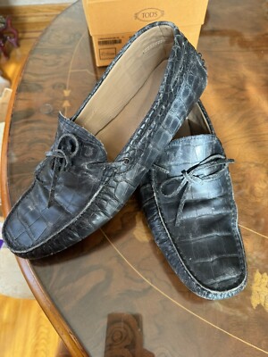 Tod’S Gomini Leather Moccasin, Gray Tod main image 4