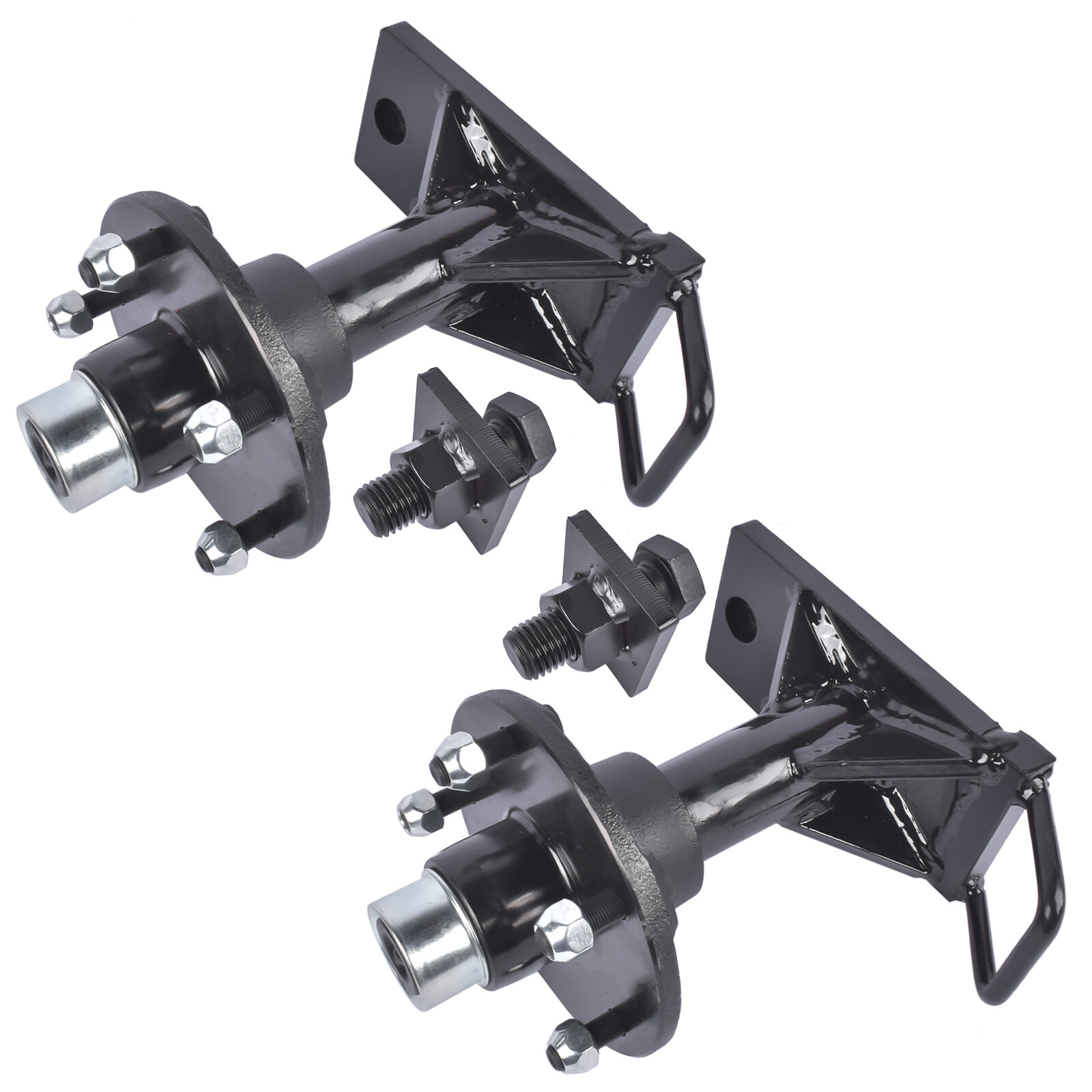 5x 5.5 Lug Superior Shipping Container Wheels, Bolt-on Spindle Kit Brand New