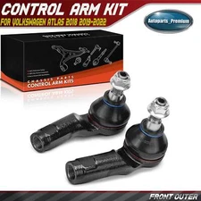2x Front Left & Right Outer Steering Tie Rod Ends for Volkswagen Atlas 2018-2022