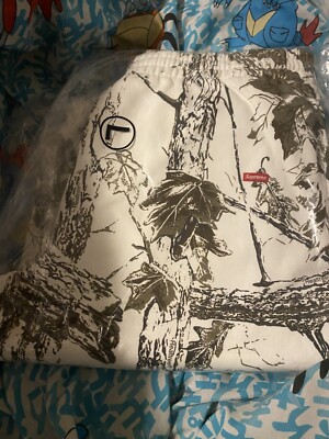 Supreme Small Box Sweatpant SS24 Snow Camo Size Large AOP