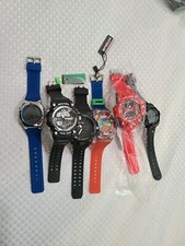 Lot Of 6 Men Digital Electronic Wristwatch Male Quartz Watch LED Military Watch