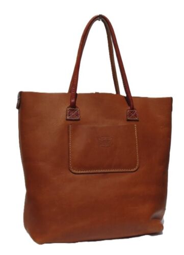 Borsa a tracolla grande $450 OROX Leather Co. Portland O USA marrone borsa Merces - Foto 2 di 10