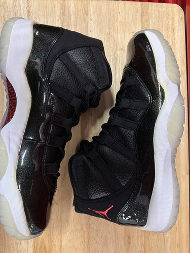 NEW Nike Air Jordan 11 Retro 72-10 Black Red 378037-002 Men's Sz 10 - Picture 3 of 5