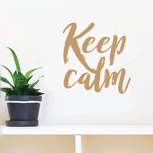 Keep calm Laptop phone desk wall sticker art decor vinyl wall quote Any colour - Picture 2 of 13