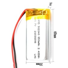 50Pcs Rechargeable 3.7V 650Mah 902040 Li-Polymer Li Lipo Battery Jst-Ph 2Pin 2.0