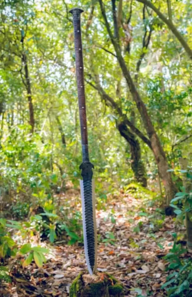 CUSTOM HANDMADE FORGED CARBON STEEL TACTICAL VIKING SPEAR SWORD HUNTING CAMPING