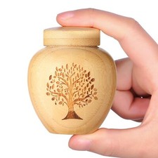 Mini Ceramic Urn for Human Ashes, Cremation Urn Keepsake Memorial Ash Storage