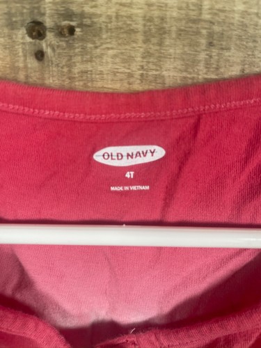 Old Navy Red White Blue Tie Dye Girls (4T) Shirt Front Knot Sleeveless Tank Top - Picture 3 of 5