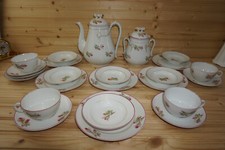 Antique Tea Set Limoges Teapot-Sugar- 6 Plates, Bowls 4 Cups  Saucers S32 