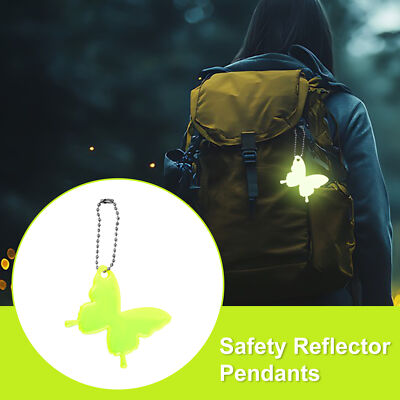 Reflective Backpack Pendant Butterfly Safety Warning Reflector Hanging Sign LOT