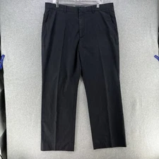 Banana Republic Mens Dress Pants W38 L30 Black Flat Front Pantalones Preppy