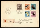 DR WHO 1950 SWITZERLAND FDC PRO JUVENTUTE BUTTERFLY SEMI POST  R75941