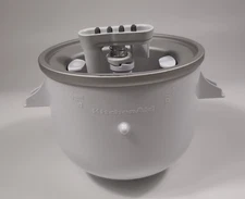 KitchenAid Ice Cream Maker Attachment Freeze Bowl Dasher Drive Assembly Cooking