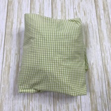 Pottery Barn Kids Infant Newborn Green White Gingham 100 Cotton Crib Sheet