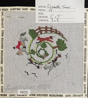 HP Needlepoint 18ct ELIZABETH TURNER DBU Fox Hunt Spiral Dog Horse PK25