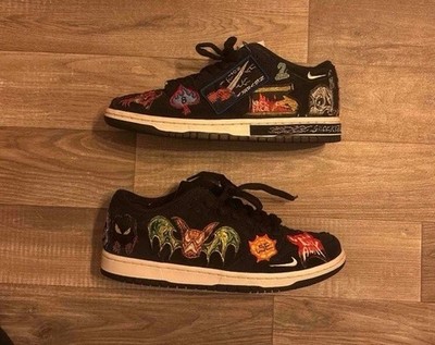 Nike SB Dunk Low Pro QS Neckface Sneaker, Schwarz/Mehrfarbig, Größe 42