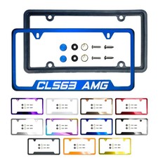 NewLaser Etched Customize Stainless Steel LicensePlate Frame Meta Caps-CLS63 AMG