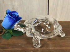 Figurine Statue en Cristal D'Arques Grande Modèle Tortue Animaux