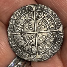 Henry VI - Silver Calais Mint Groat - Rosette 🏵️ - Mascle Issue - 1st Reign