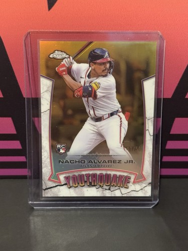 NACHO ALVAREZ JR. 2025 TOPPS CROMO ORO/50 YOUTHQUAKE ROOKIE RC Atlanta Braves
