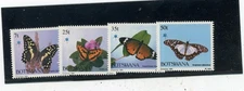 Botswana 1984 Butterflies Scott# 355-8 Mint LH