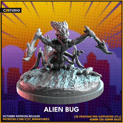C27 - Brood Warrior Fan Sculpt (40mm Marvel Crisis Protocol Sc.)