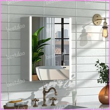 Bathroom Cabinet with LED Lighted Mirror Wall Mounted Mirrored Cabinet