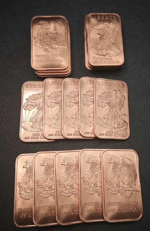 1 oz Walking Liberty Copper Bar  - PACK OF 20 AUCTION #4