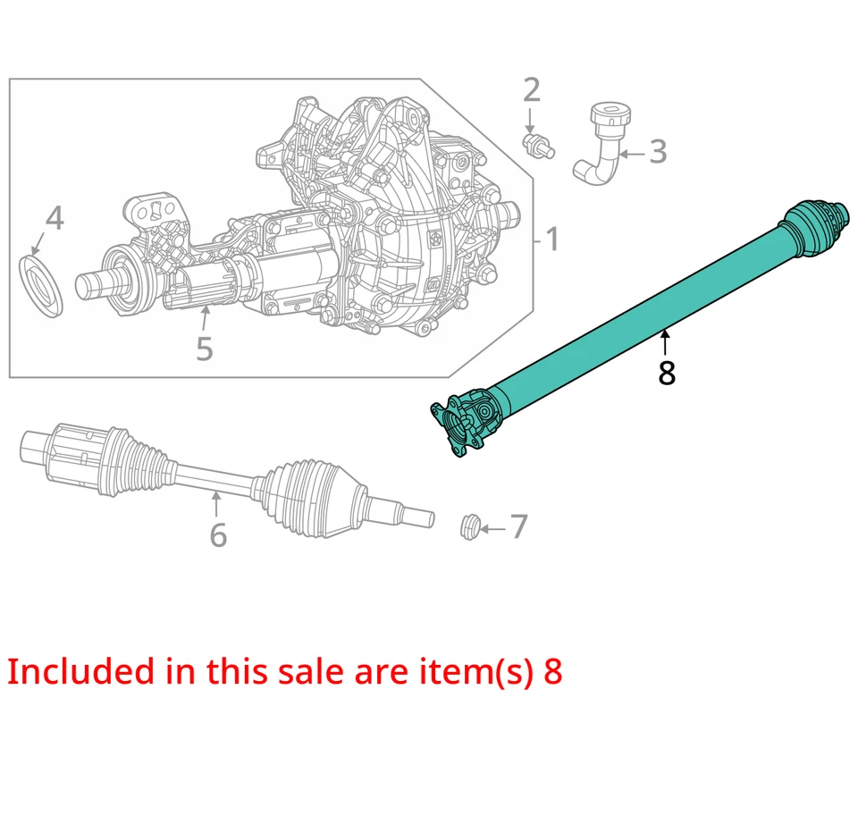 2019-2024 DODGE RAM 1500 5.7L 4X4 FRONT PORP DRIVE SHAFT OEM Foto 3 de 4