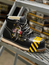 MENS PATRON BOOTS BLACK STEEL TOE WORK BOOTS HEAVY DUTY SAFETY BOTAS DE TRABAJO