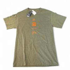 Khaki and Orange Tupac Shakur Graphic Tee T-Shirt Men's Size Small