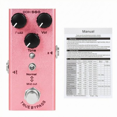 TrueFuzzpedal Pink Fuzz-Pedal einfach zu bedienen für Gitarristen