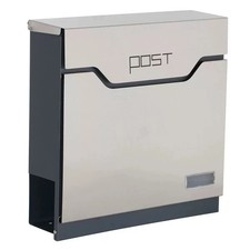 Image of Phoenix Estilo Top-Loading Stainless Steel Letter Box with Key Lock