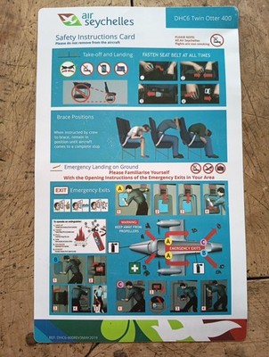 Safety Card DHC6 Twin Otter 400 Air Seychelles
