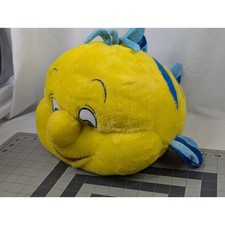 Disney Little Mermaid Flounder Fish Plush Pillow Stuffed Animal Toy
