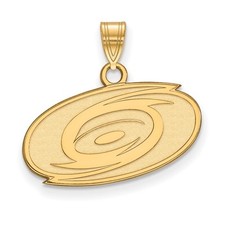 14k Gold NHL LogoArt Carolina Hurricanes Small Pendant