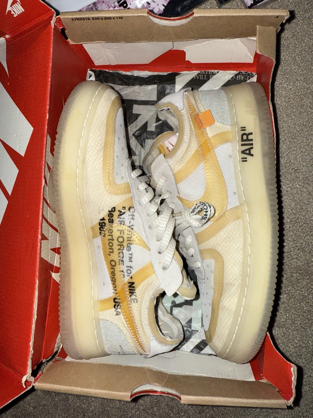 Size 7 - Nike Off-White x Air Force 1 Low The Ten Used Lightly With Og Box